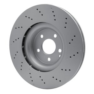Mercedes-Benz SLK300 Brake Rotor (1) - Front - R1 Concepts - GeoSPEC Coated - Drilled - `12-`20